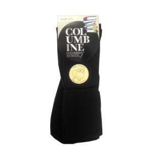 Black Knee Length Plain Wool Mix Sock